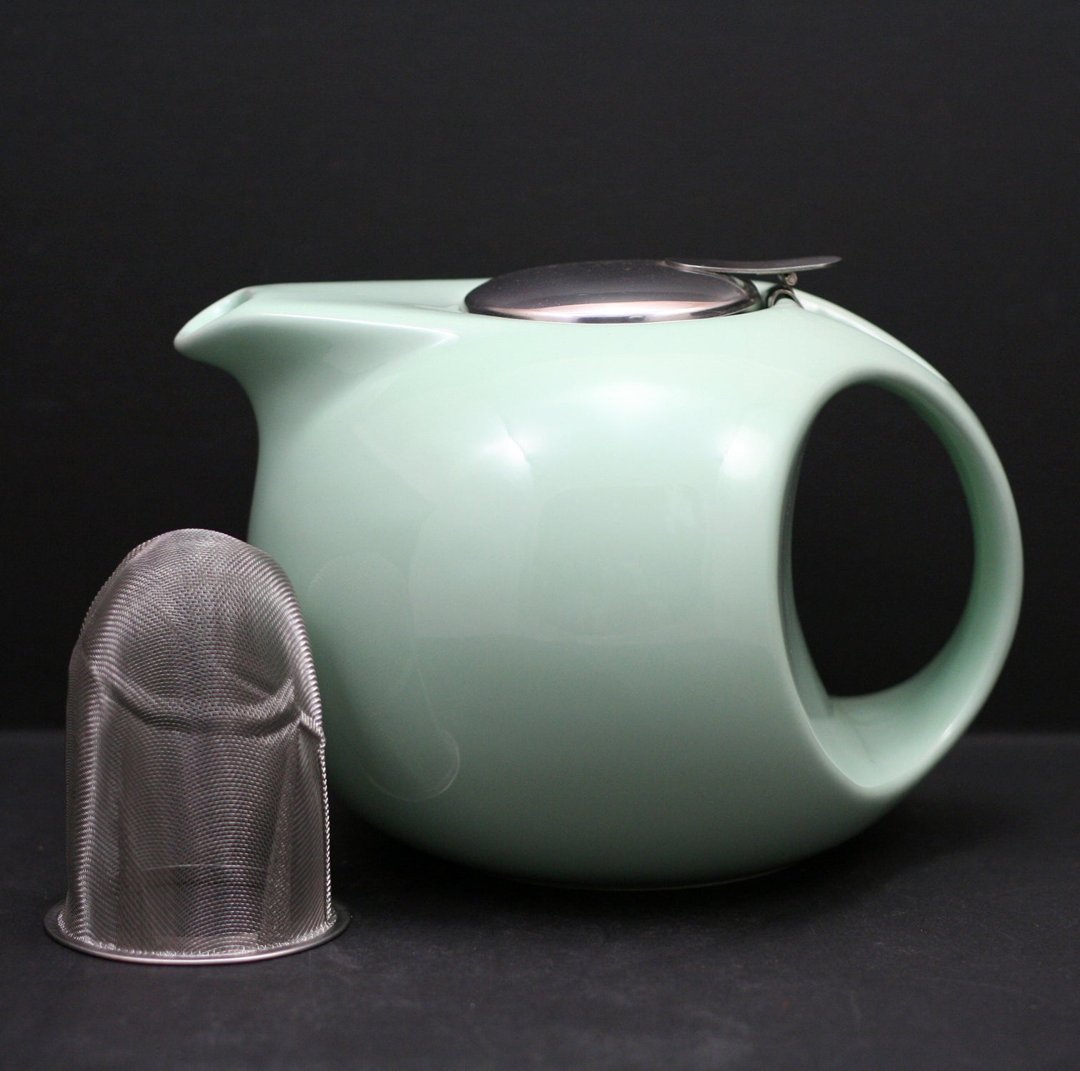 Crescent Moon Ceramic Teapot