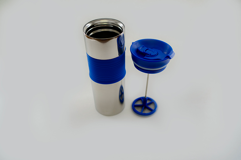 Stainless Steel Coffee and Tea Plunger (450 mL) - Blue