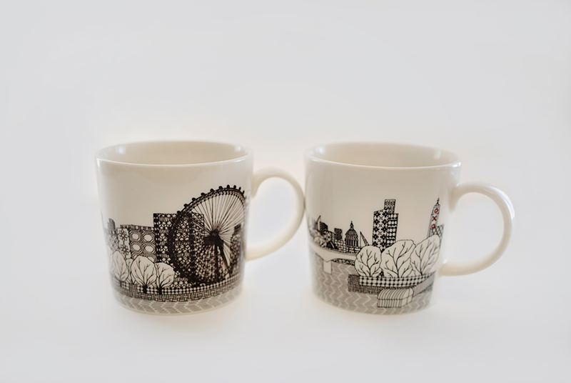 Royal Doulton London Calling Mugs by Charlene Mullen (Set of 2)