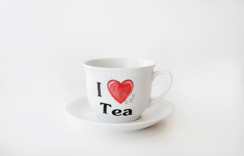 "I love tea" Cup and Saucer Set
