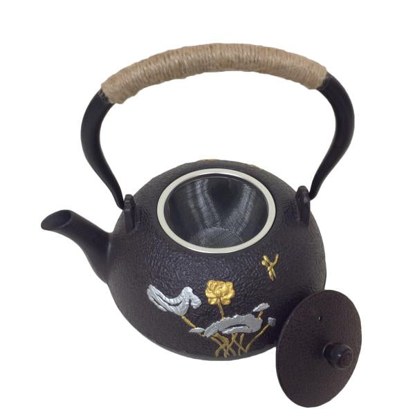 iron lily flower Lily flower 1.2 liter (40oz) Iron Tea Pot – Bon Tea Place