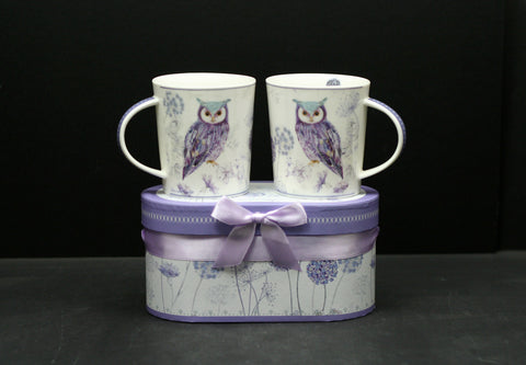 S/2 Mugs (350 ml) in a Gift Box – Owl
